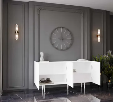 Konsollbord Nordure Capella (140 x 60 x 40 cm) Hvit - Hvit - Møbler - Bord - Avlastningsbord & sidobord - Konsollbord & gangbord
