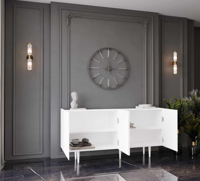 Konsollbord Nordure Capella (140 x 60 x 40 cm) Hvit - Hvit - Møbler - Bord - Avlastningsbord & sidobord - Konsollbord & gangbord