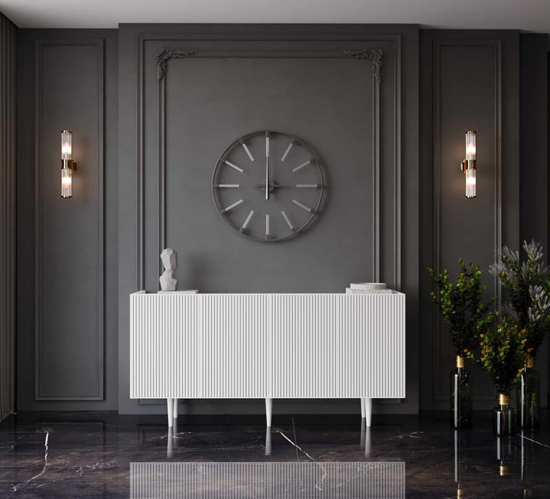 Konsollbord Nordure Capella (160 x 60 x 40 cm) Hvit - Hvit - Møbler - Bord - Avlastningsbord & sidobord - Konsollbord & gangbord