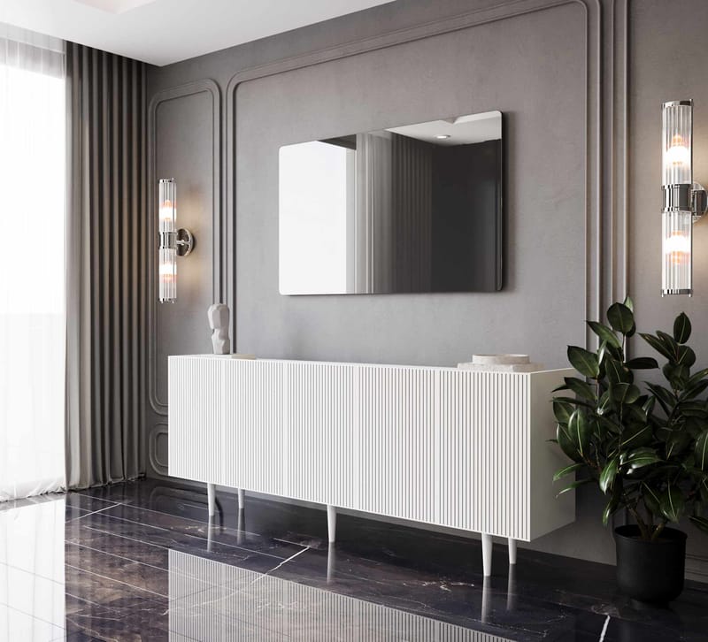Konsollbord Nordure Capella (180 x 60 x 40 cm) Hvit - Hvit - Møbler - Bord - Avlastningsbord & sidobord - Konsollbord & gangbord