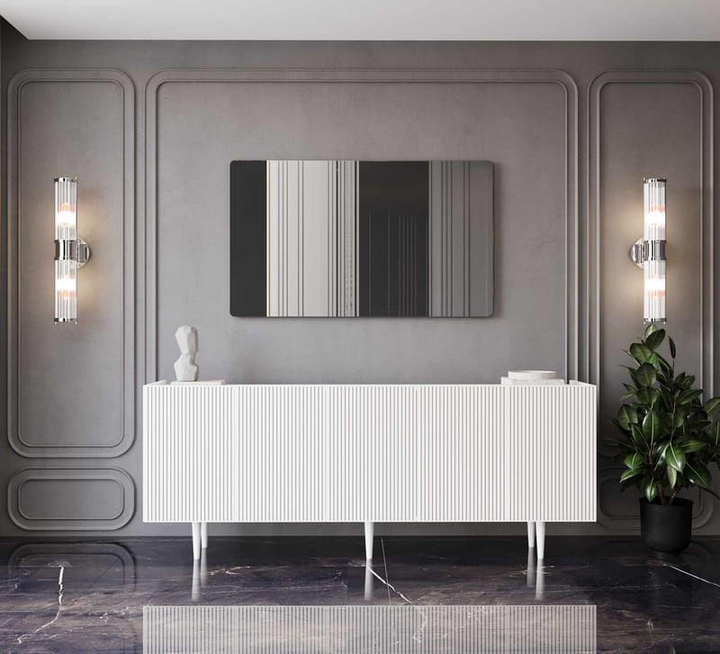 Konsollbord Nordure Capella (180 x 60 x 40 cm) Hvit - Hvit - Møbler - Bord - Avlastningsbord & sidobord - Konsollbord & gangbord