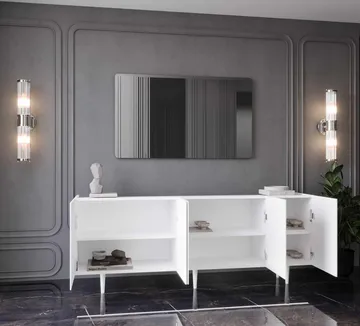 Konsollbord Nordure Capella (200 x 60 x 40 cm) Hvit - Hvit - Møbler - Bord - Avlastningsbord & sidobord - Konsollbord & gangbord