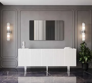 Konsollbord Nordure Capella (200 x 60 x 40 cm) Hvit - Hvit - Møbler - Bord - Avlastningsbord & sidobord - Konsollbord & gangbord