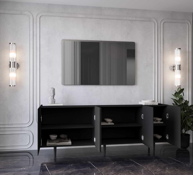 Konsollbord Nordure Capella (200 x 60 x 40 cm) Svart - Svart - Møbler - Bord - Avlastningsbord & sidobord - Konsollbord & gangbord