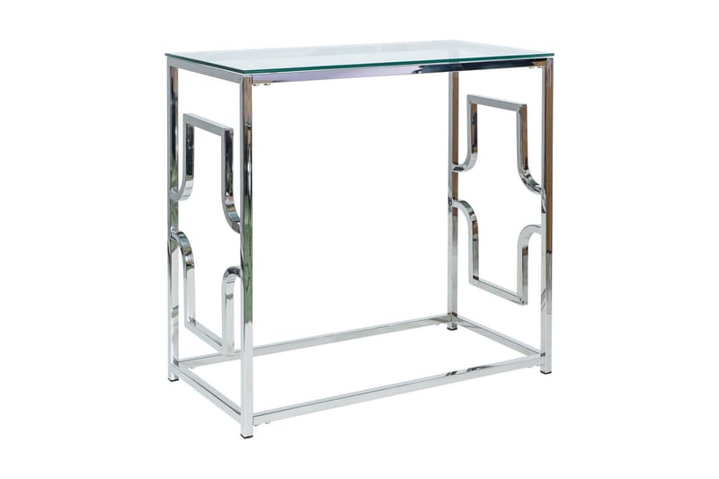 Konsollbord Opanel 80 cm - Glass/Sølv - Konsollbord & gangbord - Avlastningsbord & sidobord - Entreoppbevaring