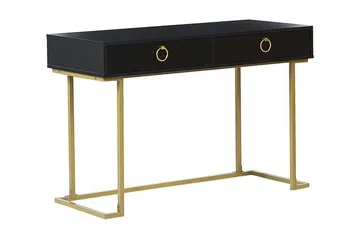 Konsollbord / skrivebord svart / gull WESTPORT - Svart - Møbler - Bord - Avlastningsbord & sidobord - Konsollbord & gangbord