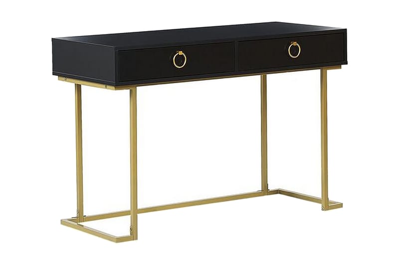 Konsollbord / skrivebord svart / gull WESTPORT - Svart - Møbler - Bord - Avlastningsbord & sidobord - Konsollbord & gangbord
