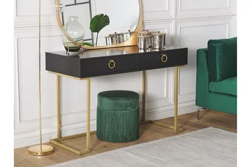 Konsollbord / skrivebord svart / gull WESTPORT - Svart - Møbler - Bord - Avlastningsbord & sidobord - Konsollbord & gangbord