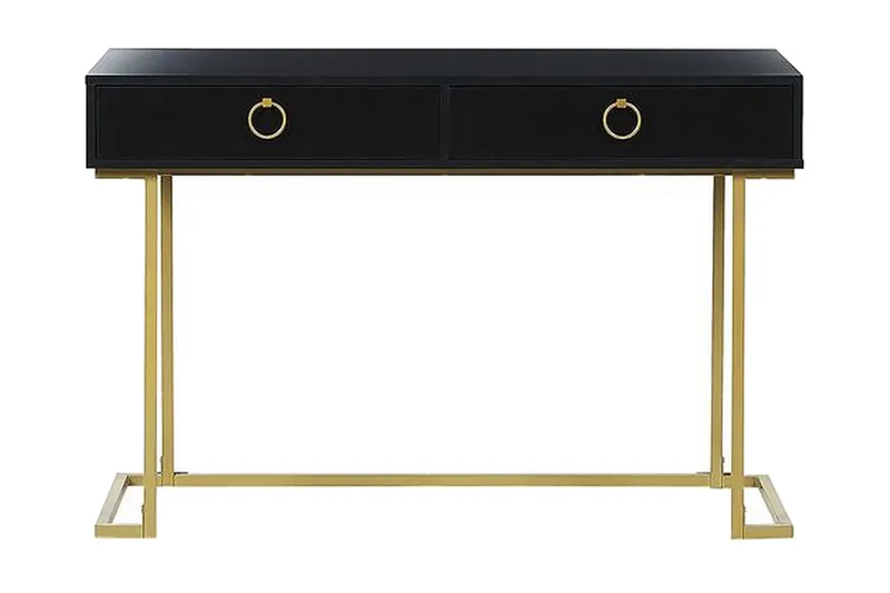 Konsollbord / skrivebord svart / gull WESTPORT, Svart