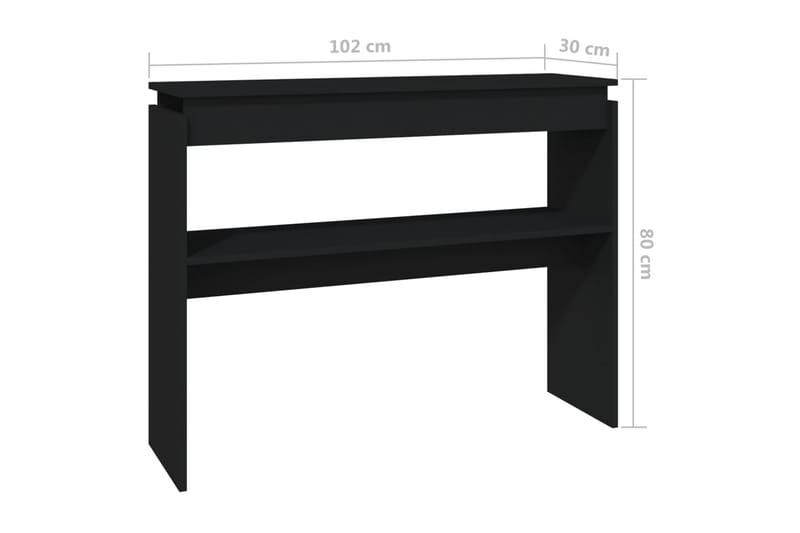 Konsollbord svart 102x30x80 cm sponplate - Svart - Konsollbord & gangbord - Avlastningsbord & sidobord - Entreoppbevaring