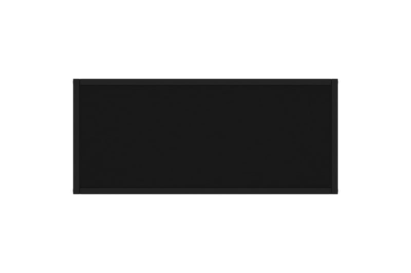 Konsollbord svart 80x35x75 cm herdet glass - Svart - Konsollbord & gangbord - Avlastningsbord & sidobord - Entreoppbevaring