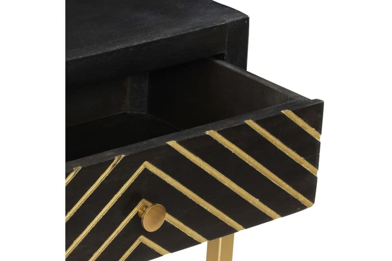 Konsollbord svart og gull 90x30x75 cm heltre mango - Konsollbord & gangbord - Avlastningsbord & sidobord - Entreoppbevaring