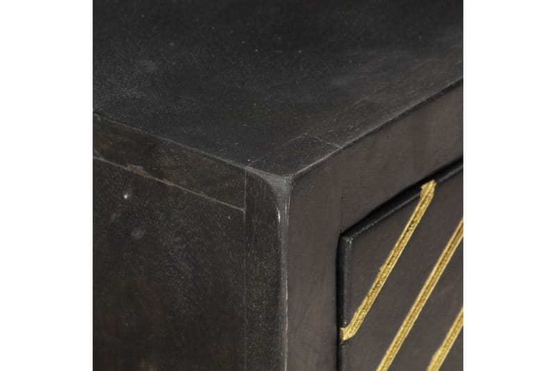 Konsollbord svart og gull 90x30x75 cm heltre mango - Konsollbord & gangbord - Avlastningsbord & sidobord - Entreoppbevaring