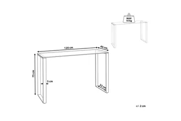 Konsollbord Tilon Transparent, gull - Transparent, gull - Møbler - Bord - Avlastningsbord & sidobord - Konsollbord & gangbord