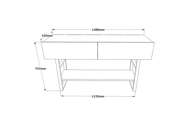 Konsollbord Violaceae 139x75,7 cm - Grønn - Konsollbord & gangbord - Avlastningsbord & sidobord - Entreoppbevaring