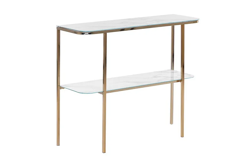 Konsollbord Vit, Guld - Møbler - Bord - Avlastningsbord & sidobord - Konsollbord & gangbord