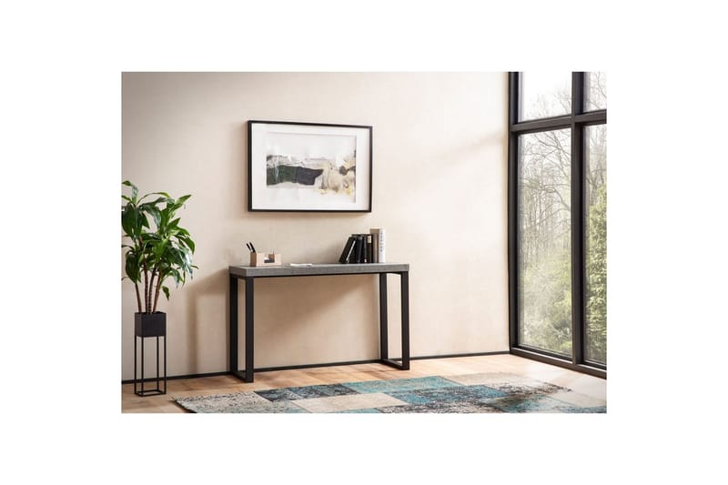 Konsollbord Wohnling 120 cm moderne konsoll med metallben Grå - Grå - Møbler - Bord - Avlastningsbord & sidobord - Konsollbord & gangbord