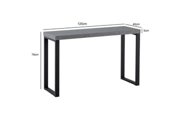 Konsollbord Wohnling 120 cm moderne konsoll med metallben Grå - Grå - Møbler - Bord - Avlastningsbord & sidobord - Konsollbord & gangbord