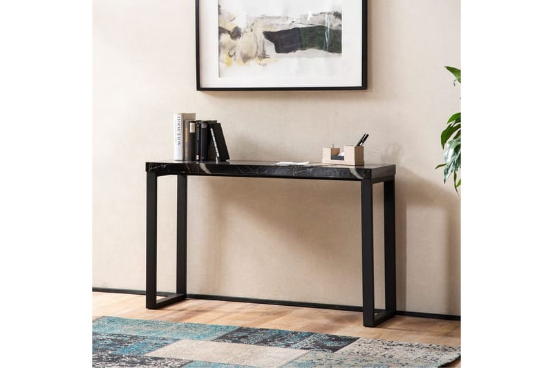 Konsollbord Wohnling 120 cm moderne konsoll med metallben Svart - Svart - Møbler - Bord - Avlastningsbord & sidobord - Konsollbord & gangbord