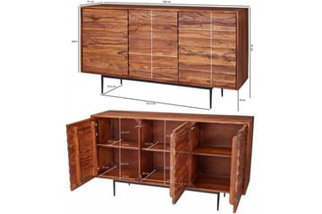 Konsollbord Wohnling Brun, Svart - Oppbevaring - Oppbevaringsmøbler - Sideboard & skjenk