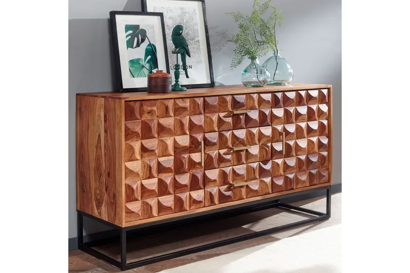 Konsollbord Wohnling Brun, Svart - Oppbevaring - Oppbevaringsmøbler - Sideboard & skjenk