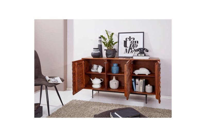 Konsollbord Wohnling Brun, Svart - Oppbevaring - Oppbevaringsmøbler - Sideboard & skjenk