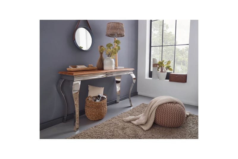Konsollbord Wohnling Heltre 130 cm Krom metallben Landlig stil - Møbler - Bord - Avlastningsbord & sidobord - Konsollbord & gangbord