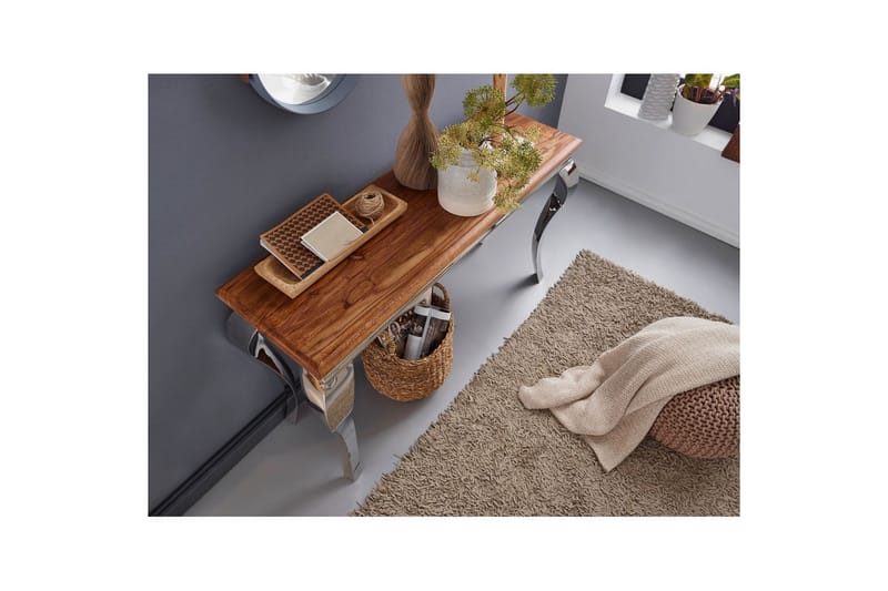 Konsollbord Wohnling Heltre 130 cm Krom metallben Landlig stil - Møbler - Bord - Avlastningsbord & sidobord - Konsollbord & gangbord