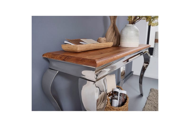 Konsollbord Wohnling Heltre 130 cm Krom metallben Landlig stil - Møbler - Bord - Avlastningsbord & sidobord - Konsollbord & gangbord
