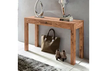 Konsollbord Wohnling massivt tre, 1 skuff, landlig stil Akasie - Akasie - Møbler - Bord - Avlastningsbord & sidobord - Konsollbord & gangbord