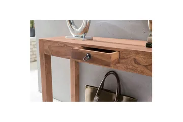 Konsollbord Wohnling massivt tre, 1 skuff, landlig stil Akasie - Akasie - Møbler - Bord - Avlastningsbord & sidobord - Konsollbord & gangbord