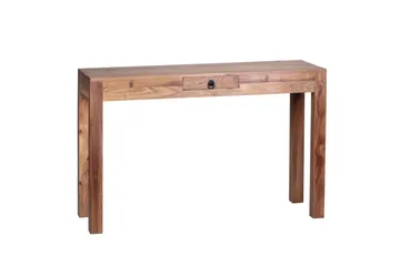 Konsollbord Wohnling massivt tre, 1 skuff, landlig stil Akasie - Akasie - Møbler - Bord - Avlastningsbord & sidobord - Konsollbord & gangbord
