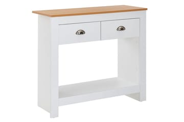 Konsollbord Wohnling Massivt tre eik tofarget 85 cm 2 skuffer moderne husstil - Møbler - Bord - Avlastningsbord & sidobord - Konsollbord & gangbord