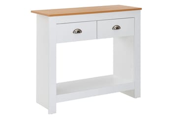 Konsollbord Wohnling Massivt tre eik tofarget 85 cm 2 skuffer moderne husstil - Møbler - Bord - Avlastningsbord & sidobord - Konsollbord & gangbord