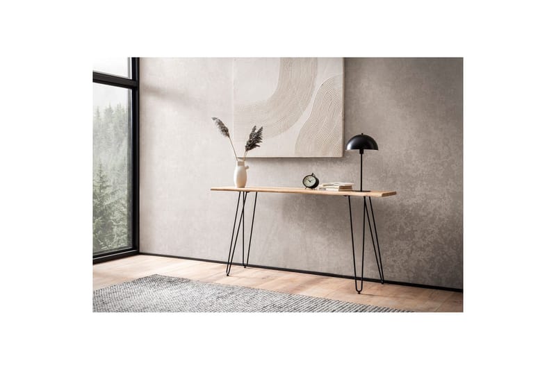 Konsollbord Wohnling Massivt treverk hårnålben tre kant 150 cm - Møbler - Bord - Avlastningsbord & sidobord - Konsollbord & gangbord