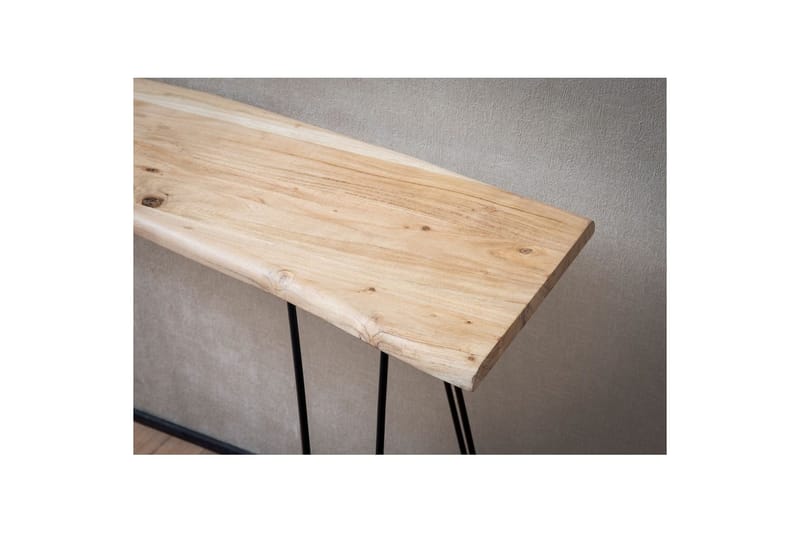 Konsollbord Wohnling Massivt treverk hårnålben tre kant 150 cm - Møbler - Bord - Avlastningsbord & sidobord - Konsollbord & gangbord
