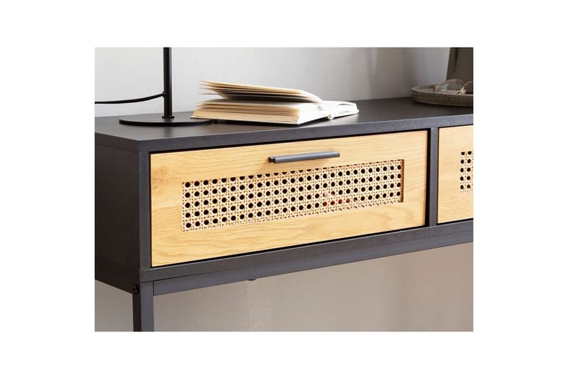 Konsollbord Wohnling Solid tre 100 cm 2 skuffer industriell stil Wienerflett - Møbler - Bord - Avlastningsbord & sidobord - Konsollbord & gangbord