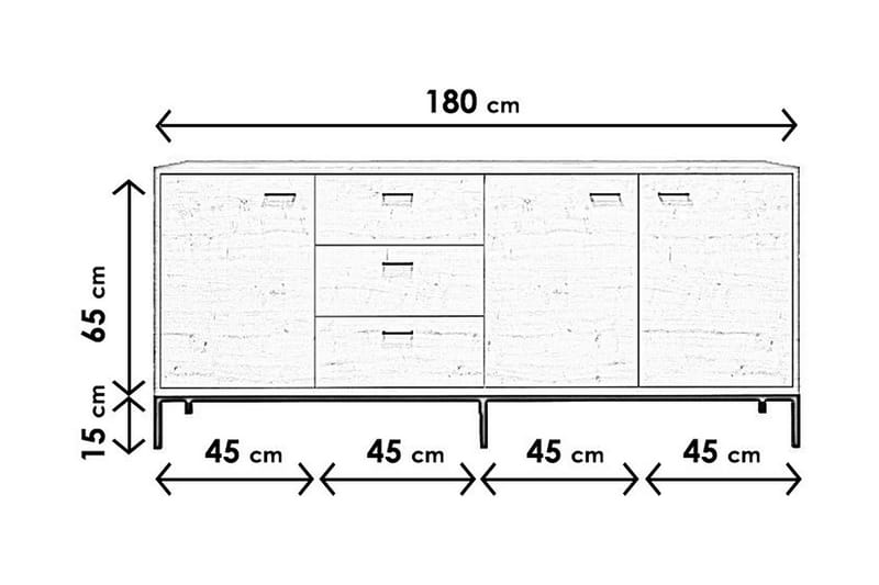 Konsollbord Zakkum 18080 cm - Brun - Konsollbord & gangbord - Avlastningsbord & sidobord - Entreoppbevaring