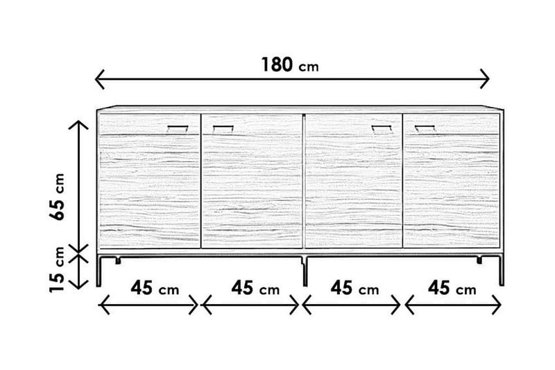 Konsollbord Zakkum 18080 cm - Brun - Konsollbord & gangbord - Avlastningsbord & sidobord - Entreoppbevaring