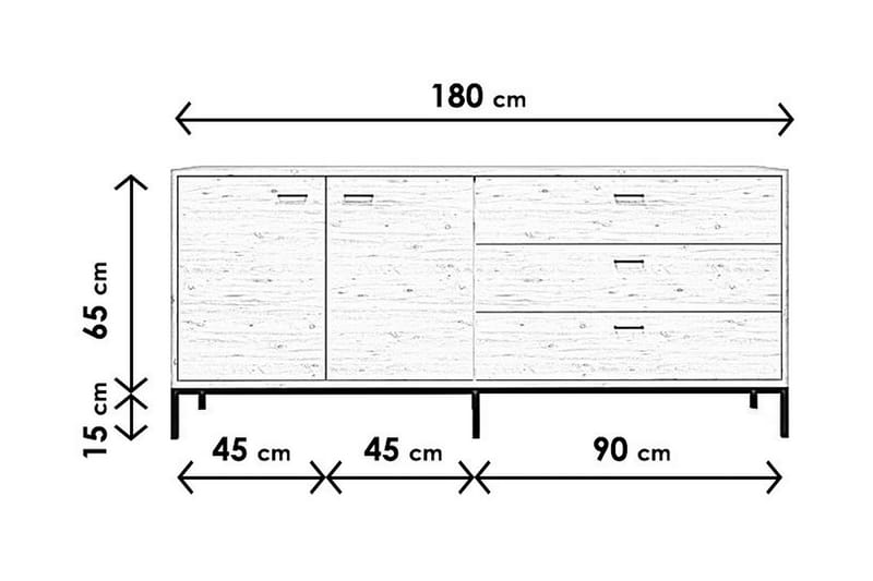 Konsollbord Zakkum 18080 cm - Brun - Konsollbord & gangbord - Avlastningsbord & sidobord - Entreoppbevaring