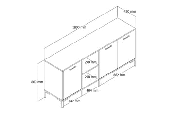 Konsollbord Zakkum 180x80 cm - Brun - Møbler - Bord - Avlastningsbord & sidobord - Konsollbord & gangbord