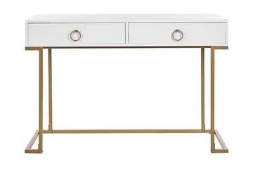 Konsollbord/Skrivebord Hvit/Gull WESTPORT - Hvit - Møbler - Bord - Avlastningsbord & sidobord - Konsollbord & gangbord