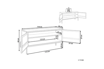 Kontorsskap Morley Svart - Svart - Møbler - Bord - Avlastningsbord & sidobord - Lampebord & sidebord