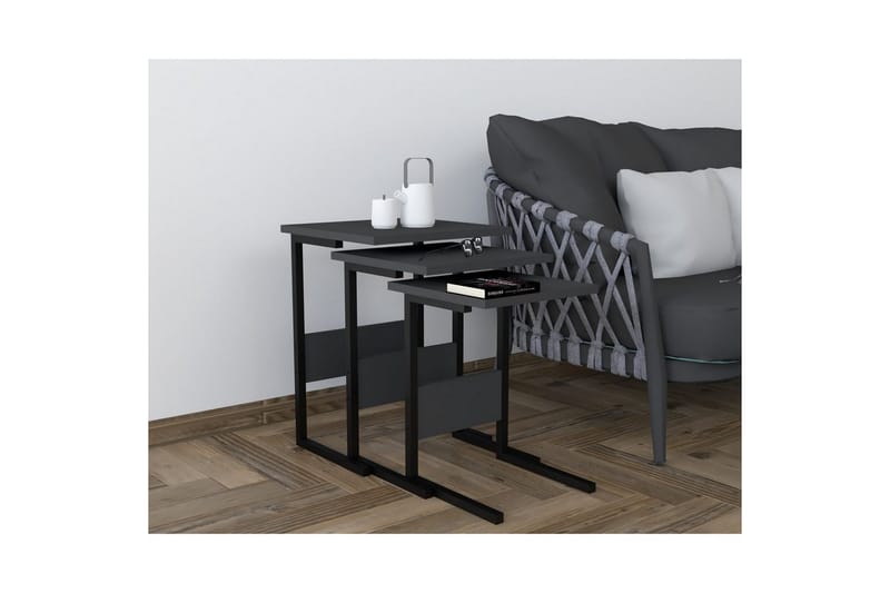 Korra Settbord 40 cm - Sort - Møbler - Bord - Avlastningsbord & sidobord - Settbord