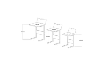 Korra Settbord 40 cm - Sort - Møbler - Bord - Avlastningsbord & sidobord - Settbord