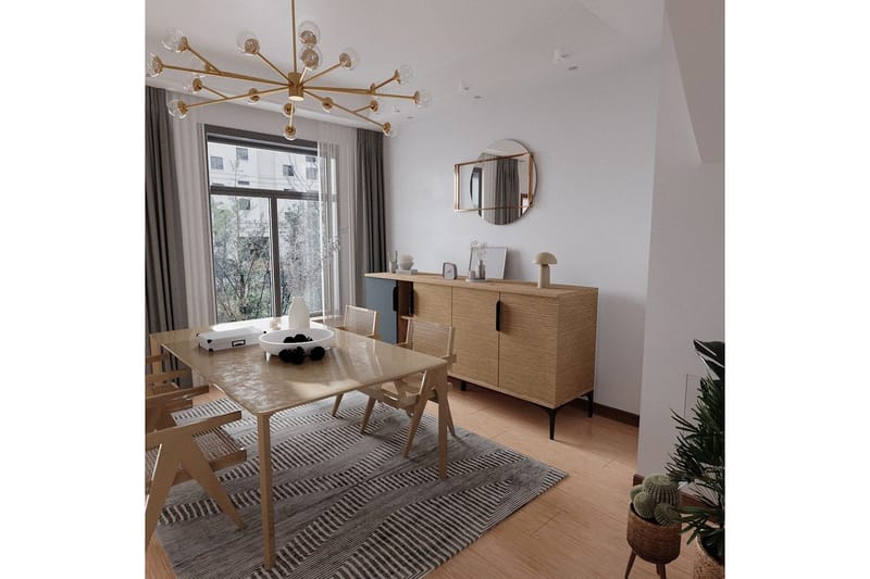 Kunar Konsollbord 180 cm - Antrasitt/Natur - Møbler - Bord - Avlastningsbord & sidobord - Konsollbord & gangbord