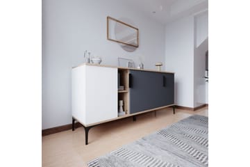 Kunar Konsollbord 180 cm - Hvit/Antrasitt - Møbler - Bord - Avlastningsbord & sidobord - Konsollbord & gangbord