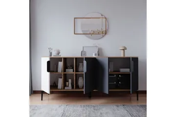 Kunar Konsollbord 180 cm - Hvit/Antrasitt - Møbler - Bord - Avlastningsbord & sidobord - Konsollbord & gangbord