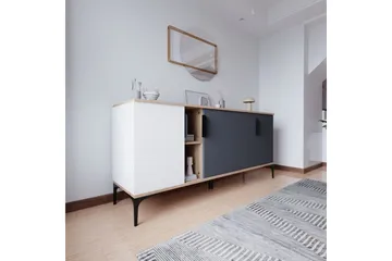 Kunar Konsollbord 180 cm - Hvit/Antrasitt - Møbler - Bord - Avlastningsbord & sidobord - Konsollbord & gangbord