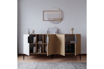 Kunar Konsollbord 180 cm - Hvit/Natur - Møbler - Bord - Avlastningsbord & sidobord - Konsollbord & gangbord